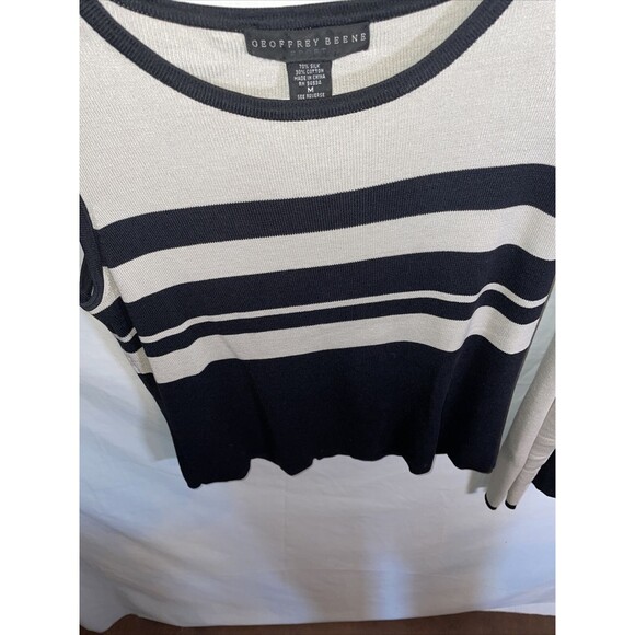 Geoffrey Beene Light Cardigan With Camisole Women’s Size Medium Black Beige - Picture 7 of 12